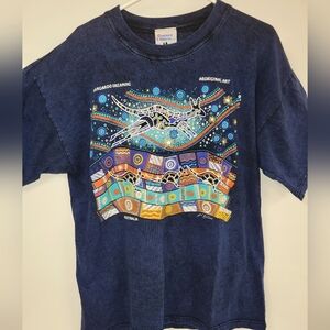 Vintage Aboriginal Australia Art TShirt Animal Trippy dream Made In Australia XL